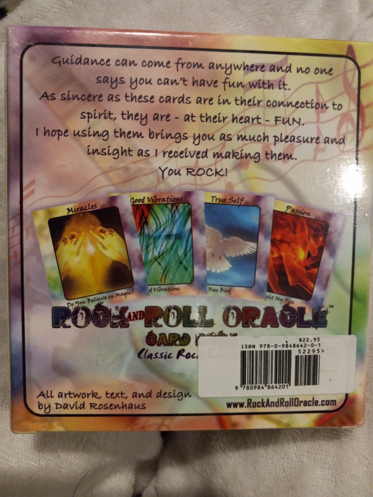 ROCK AND ROLL ORACLE CARD DECK ClassicRock Edition 44 Card Deck and Guidebook...
