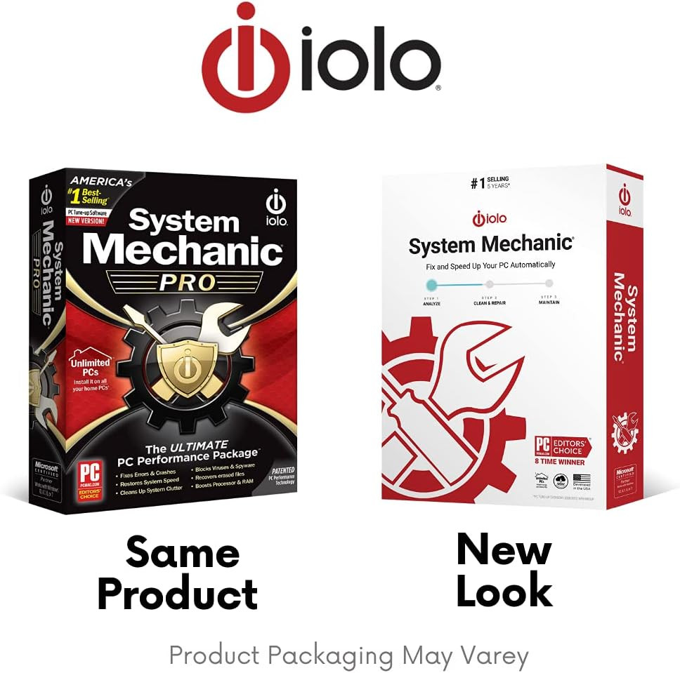 - System Mechanic Pro, Computer Cleaner for Windows, Blocks Viruses and Spyware,