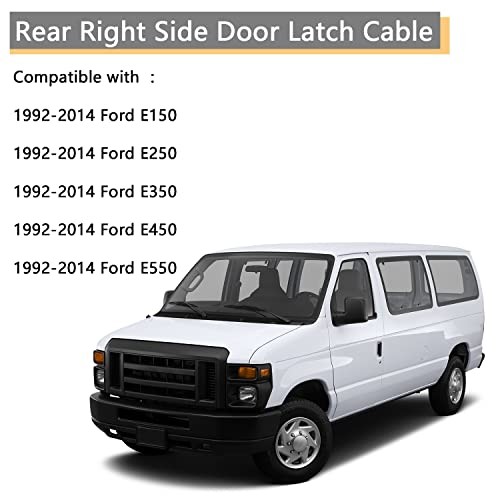 Rear Door Latch Cable Compatible for 1992-2014 F-ord E150 E250 E350 E450 E550 Va