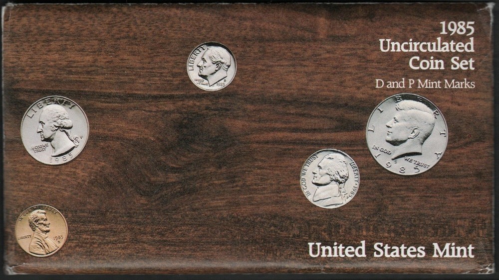 U.S. 1985 UNCIRCULATED SET IN ORIGINAL MINT PACKAGING (10 PC.)