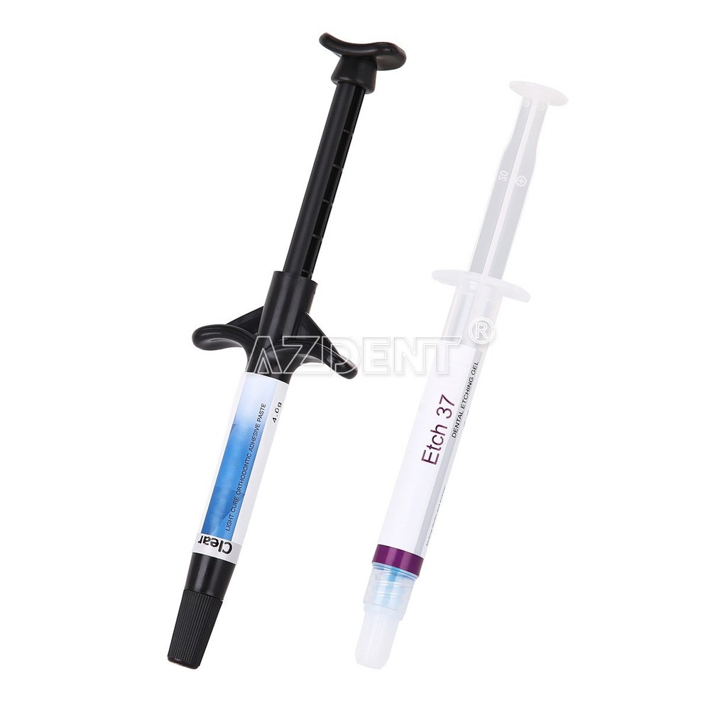 Dental Light Cure Orthodontic Adhesive Kit 37% Acid Etchant Bonding bracket