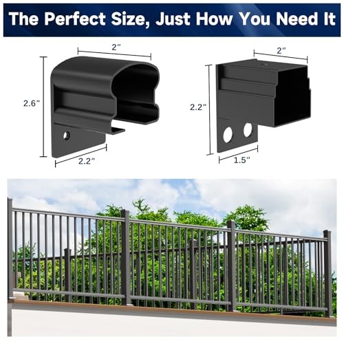 4 Pack Aluminum Deck Railing Bracket Connector, Fixed The Brackets- Fixed