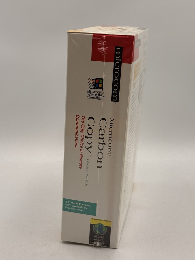 Microcom Carbon Copy v2.5 Remote in, copy files over LAN for Windows 3.1 (1993)