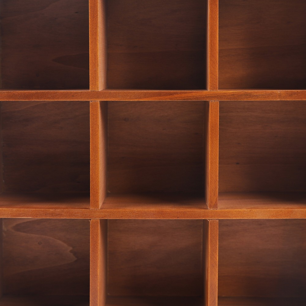 9 Cube Storage Shelf Vintage Organizer Small Item Display Cabinet With 2 Drawers