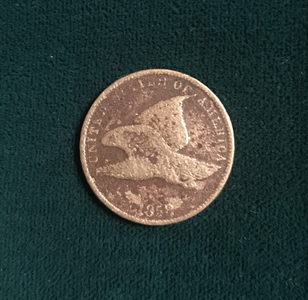 1858 flying eagle cent small letters