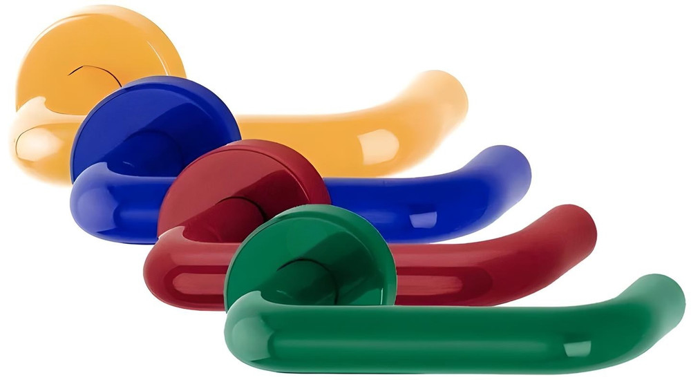 Plastic Door Handle Front Entrance Sprung Double Side Pair Set