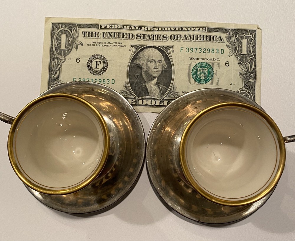 2 STERLING SILVER DEMITASSE CUPS