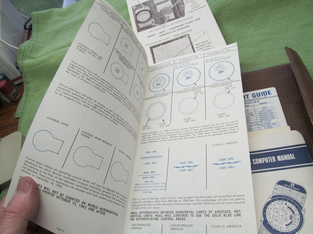 Sanderson Flight Organizer Packet - Flight Computer SC-1B & More - NICE