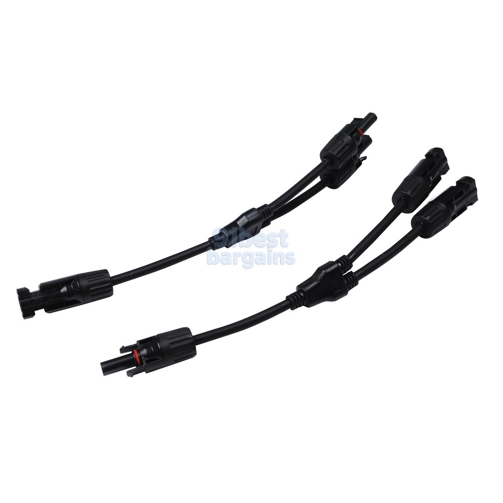 1-2 Solar Panel Y Branch Cable Connection Waterproof Adapter Connector Extension