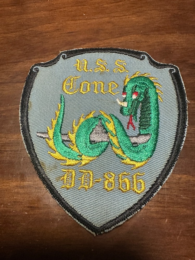 Vintage US Navy USS Cone DD-866 Ship Patch