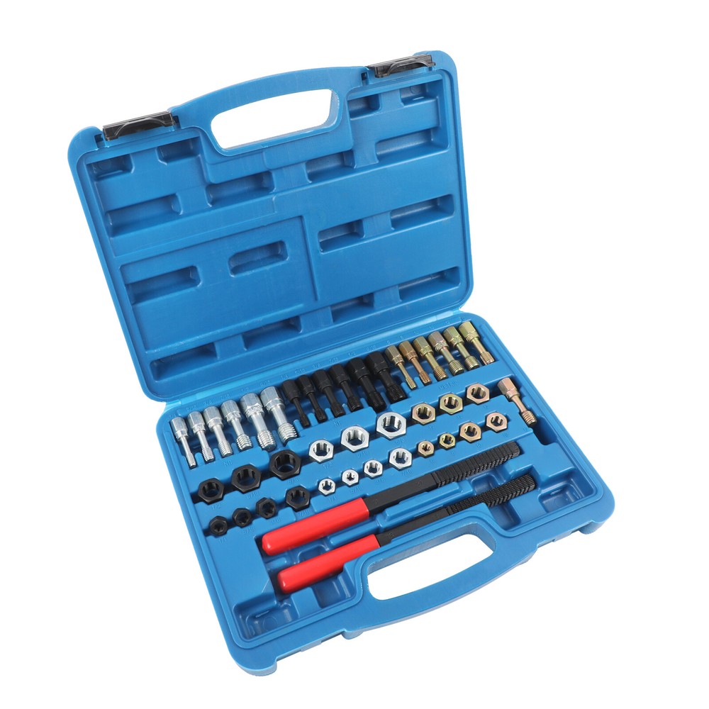 42PCS Thread Repair Restorer Kit Thread Chaser Set UNF UNC Rethreading Tool