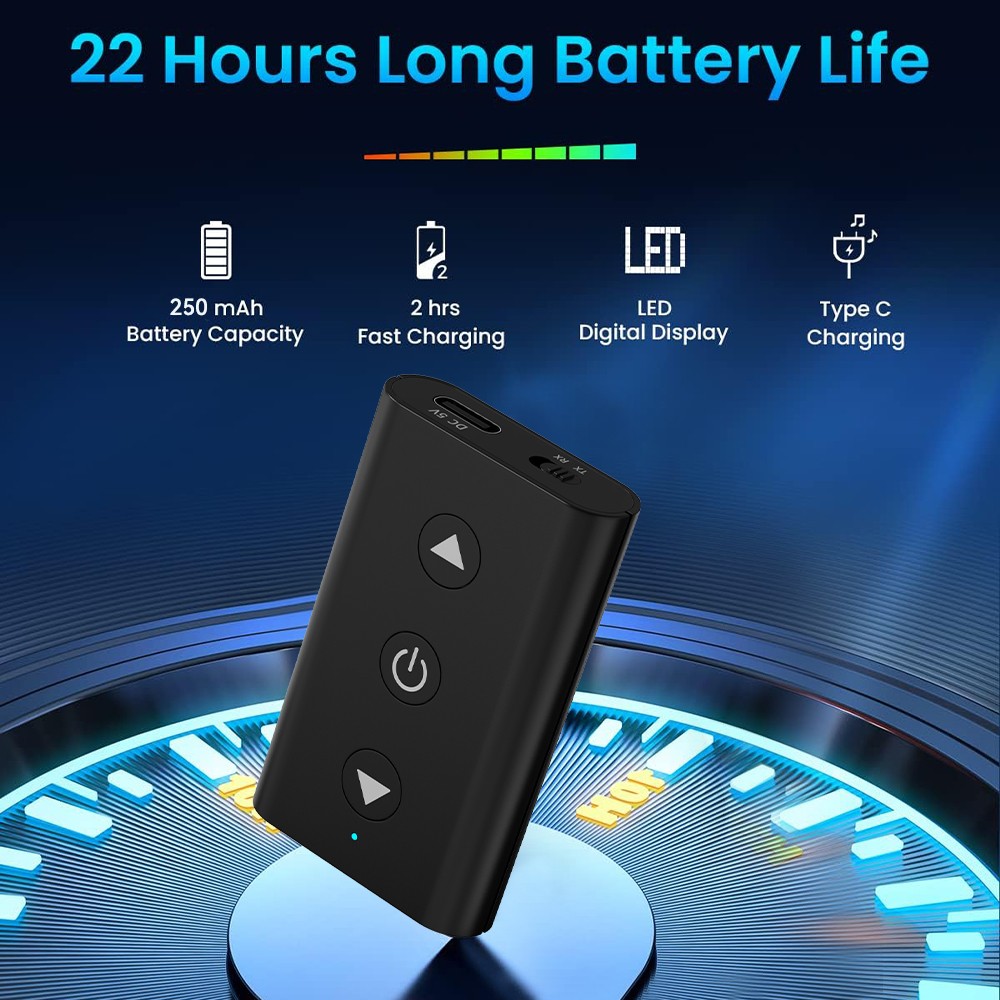 GTMEDIA Wireless Bluetooth 5.1 Audio Transmitter Receiver Adapter for Airplane