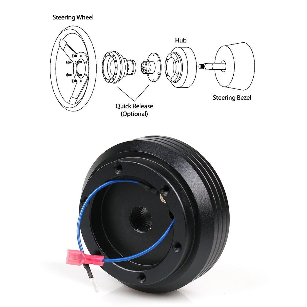 14"Steering Wheel+Quick Release+Hub Adapter For Mitsubishi Eclipse Lancer Galant