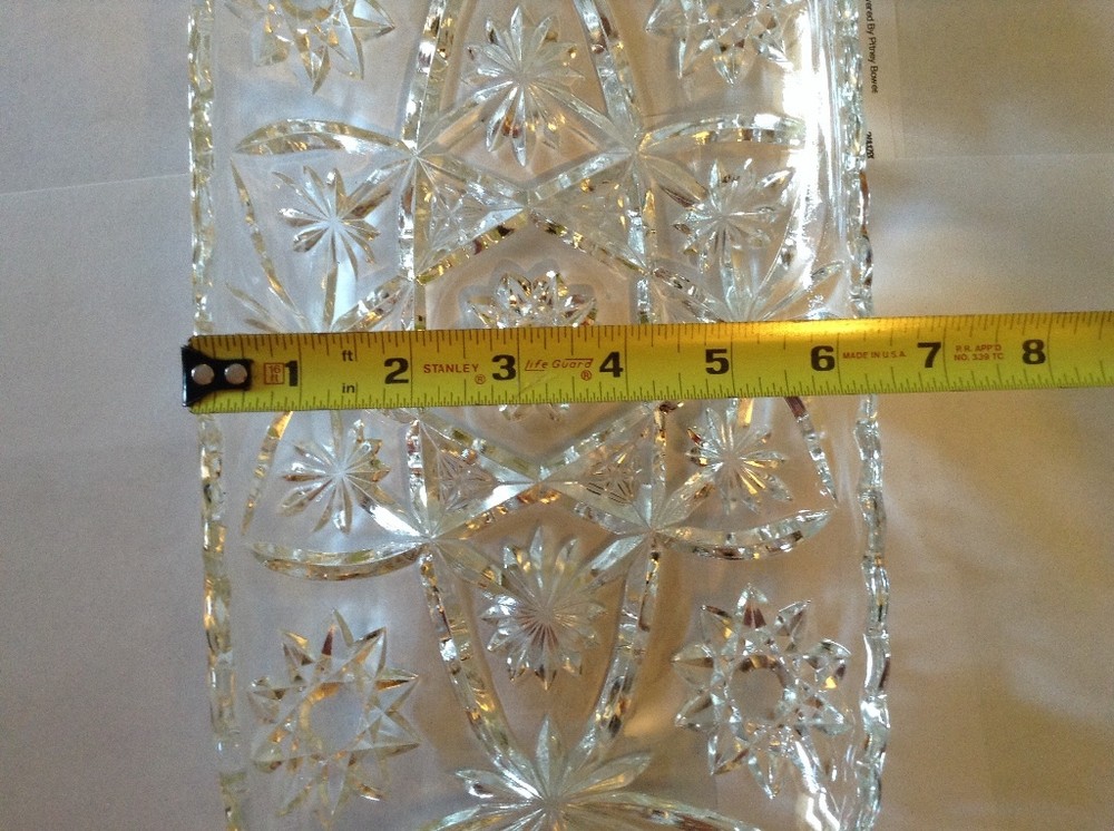 Pressed glass serving dish