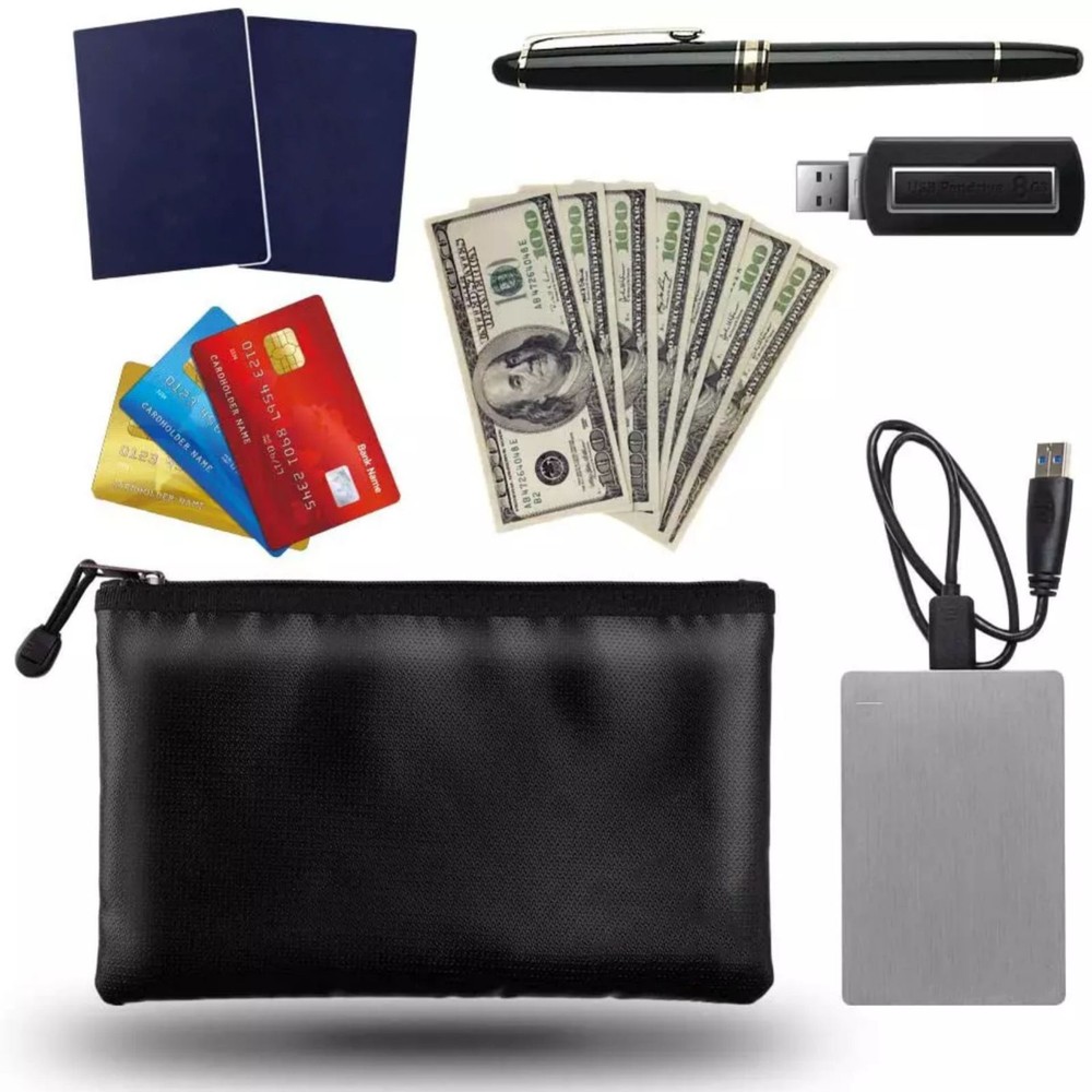 Fireproof Waterproof Document Envelope File Folder Cash Pouch Document Bag