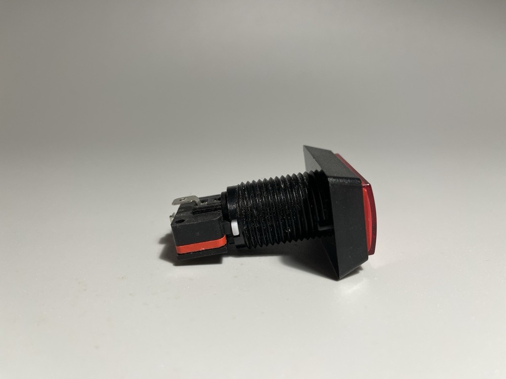 New Arcade Rectangle EXIT Button LED Push Illumilated With Microswitch