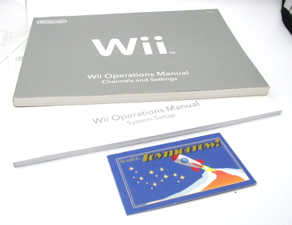 Nintendo Wii Console Operations Manuals & System Set Up Booklets Original