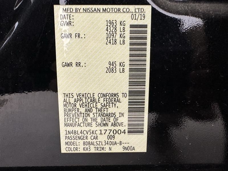 Camera/Projector Rear View Camera Gate Mounted Fits 19-25 ALTIMA 2576003