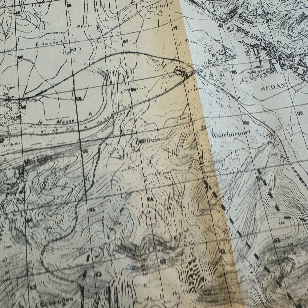 RARE! World War I Sedan Operation Western Front AEF Operations Map