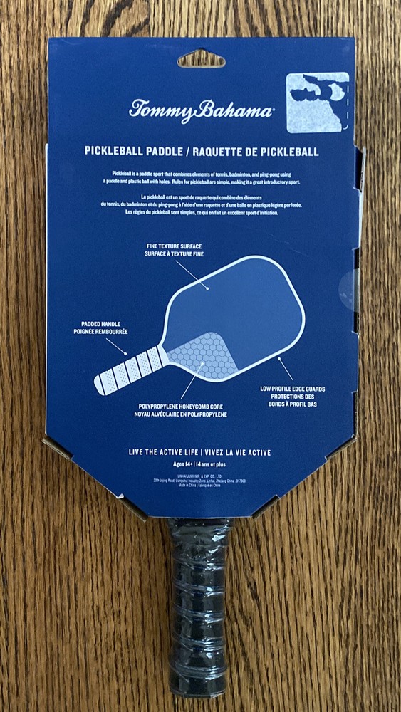 New! Tommy Bahama Pickleball Paddle Textured Surface Blue