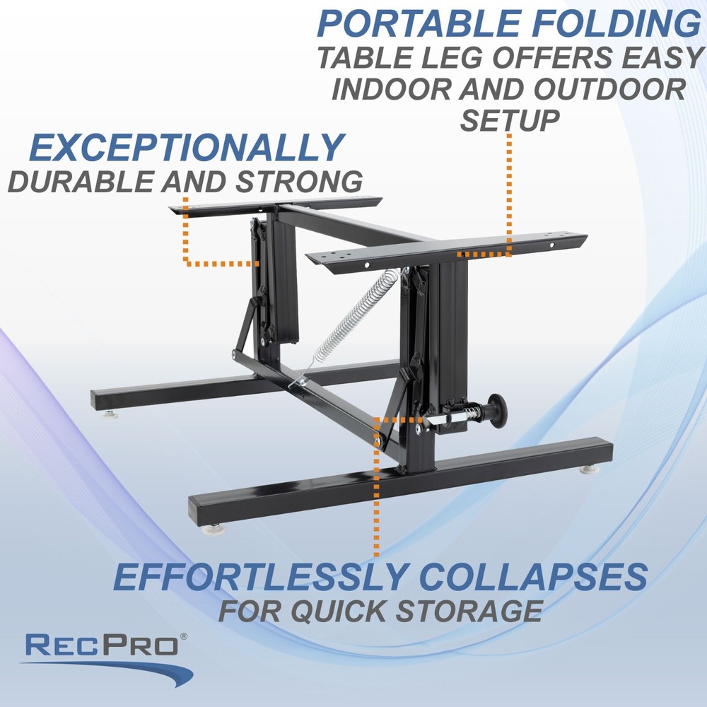 RecPro RV Marine Folding Leg Table | Portable & Versatile | Solid Steel Design