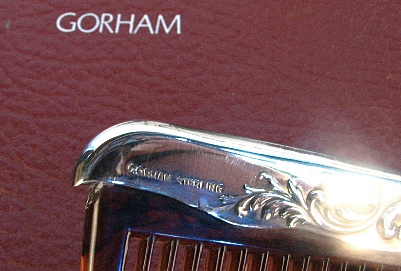 ANTIQUE GORHAM STERLING SILVER MIRROR SET w ORIG BOX