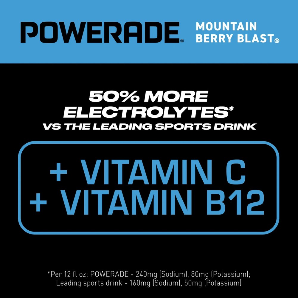 POWERADE Mountain Berry blast Bottles 12 fl oz 8p pack....
