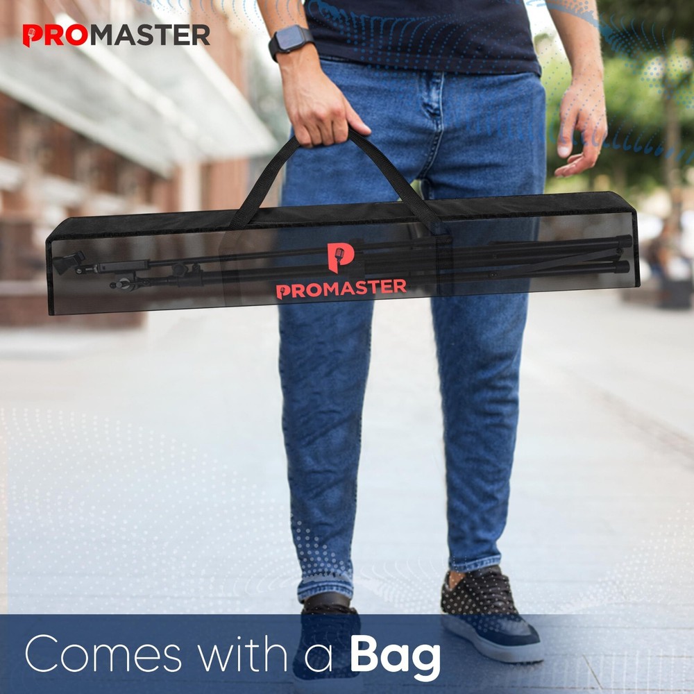 ProMaster Tripod Microphone Stand – Universal & Adjustable Professional Audio