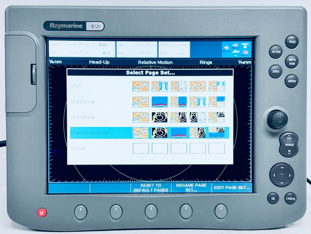 Raymarine C120 Chartplotter Radar Sonar Head Unit