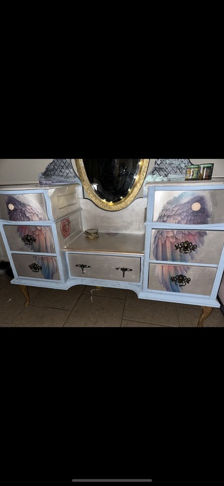 Antique Custom Angelic Vanity Refurbished