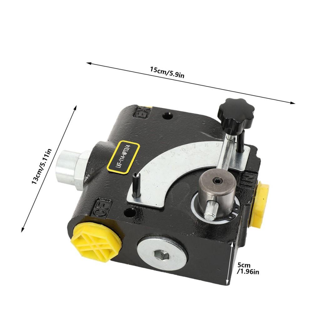 Hydraulic Flow Control Valve w/ Relief 3/4” NPT Adjustable Variable Directional