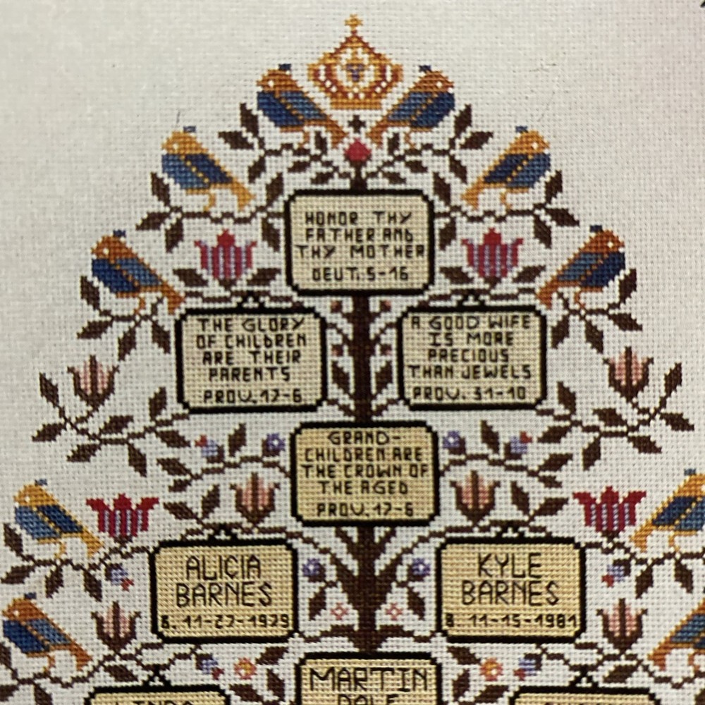 Counted Cross Stitch Family Tree Pattern