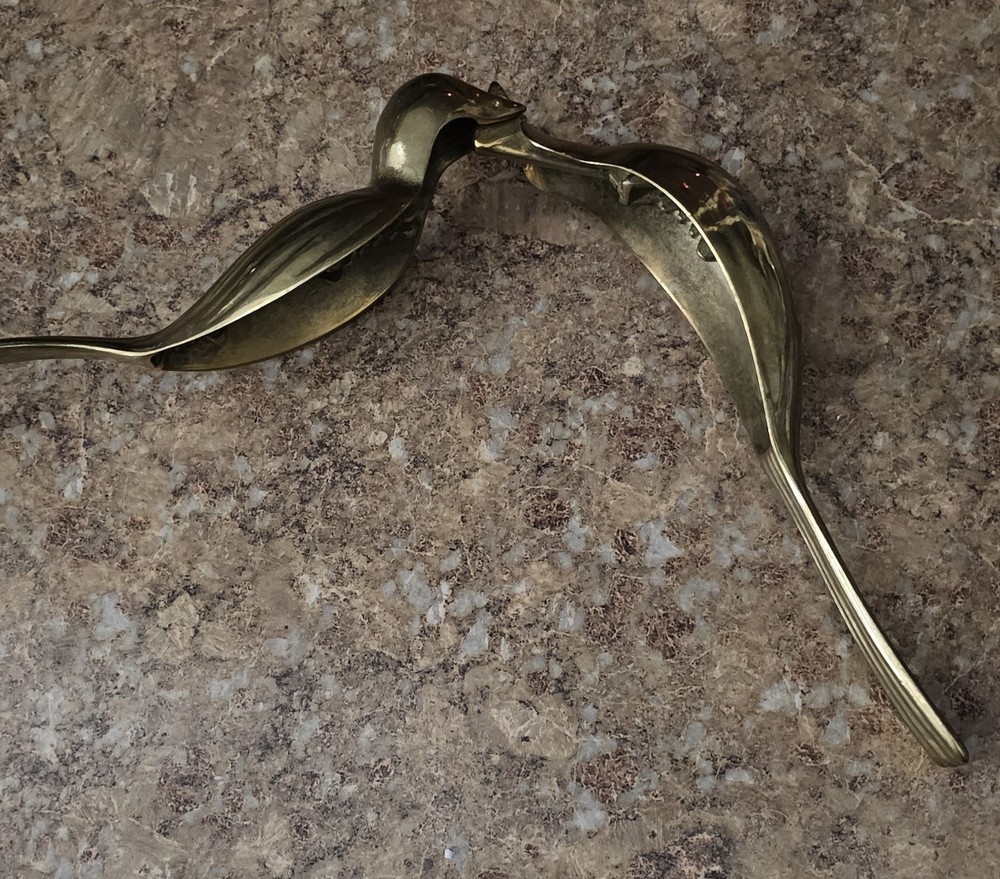 Vintage Decorative Solid Brass Bird Shape Nutcracker