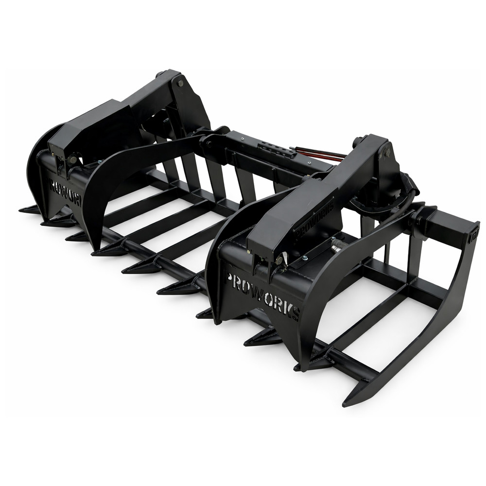 PROWORKS 80" Root Rake Grapple Attachment Severe Duty Skid Steer Track Loader