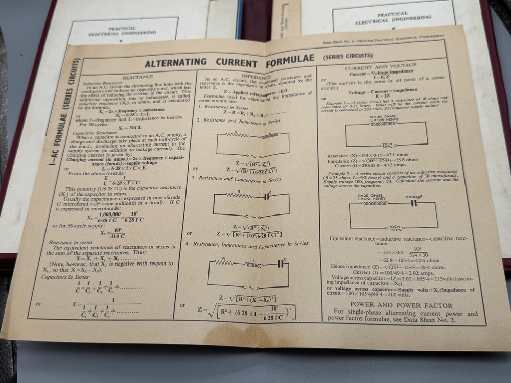 VINTAGE ELECTRICAL ENGINEERING TECHNICAL DATA BOOK HARDCOVER INDUSTRIAL REFERENC