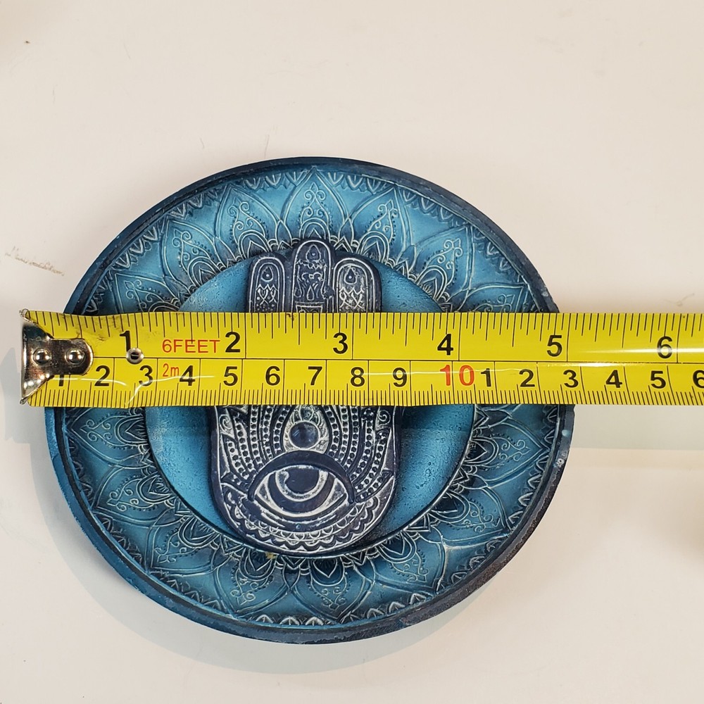 Blue Hamsa Incense Burner