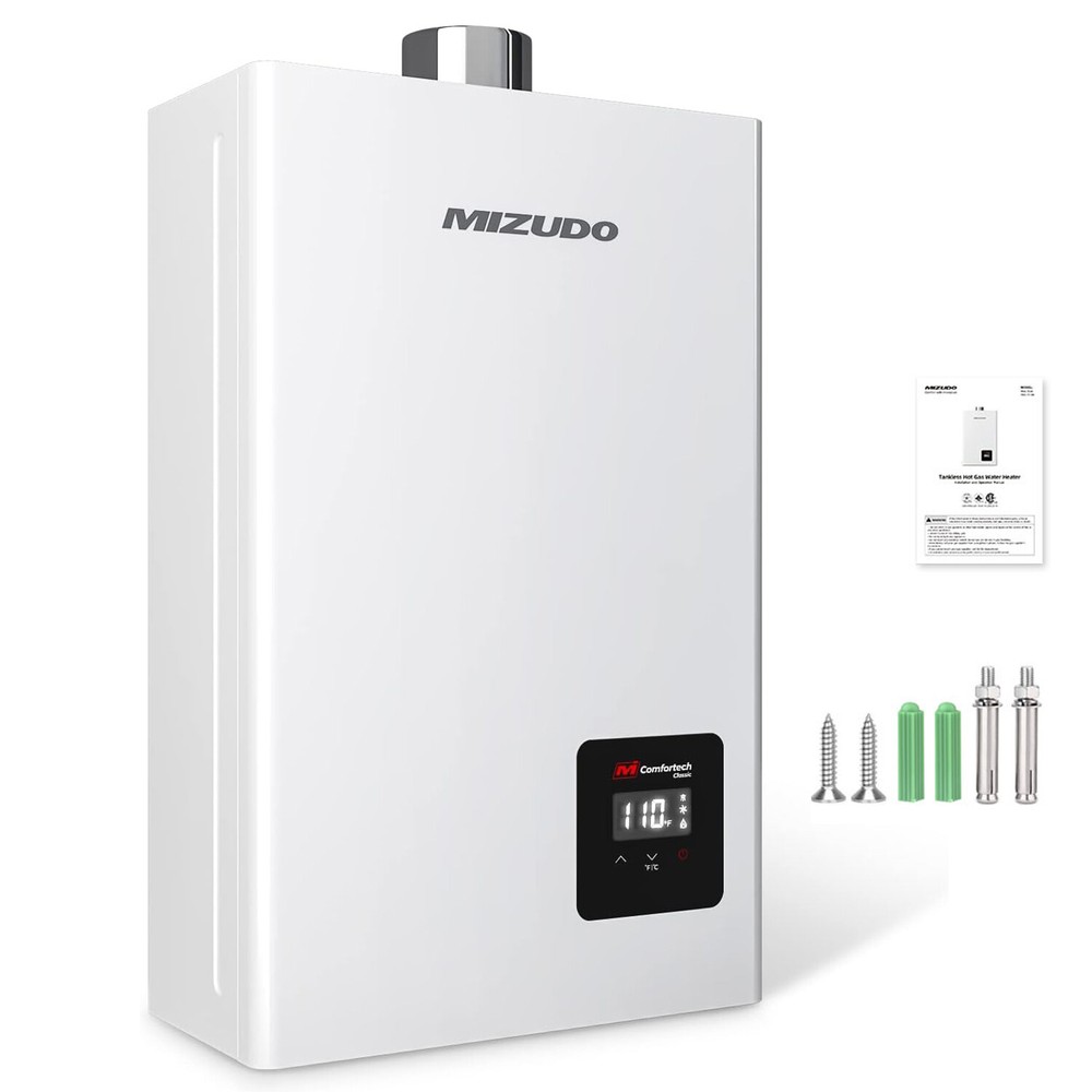【90% NEW】Tankless Water Heater Propane Gas Up to 4.3GPM 100,000 BTU Indoor