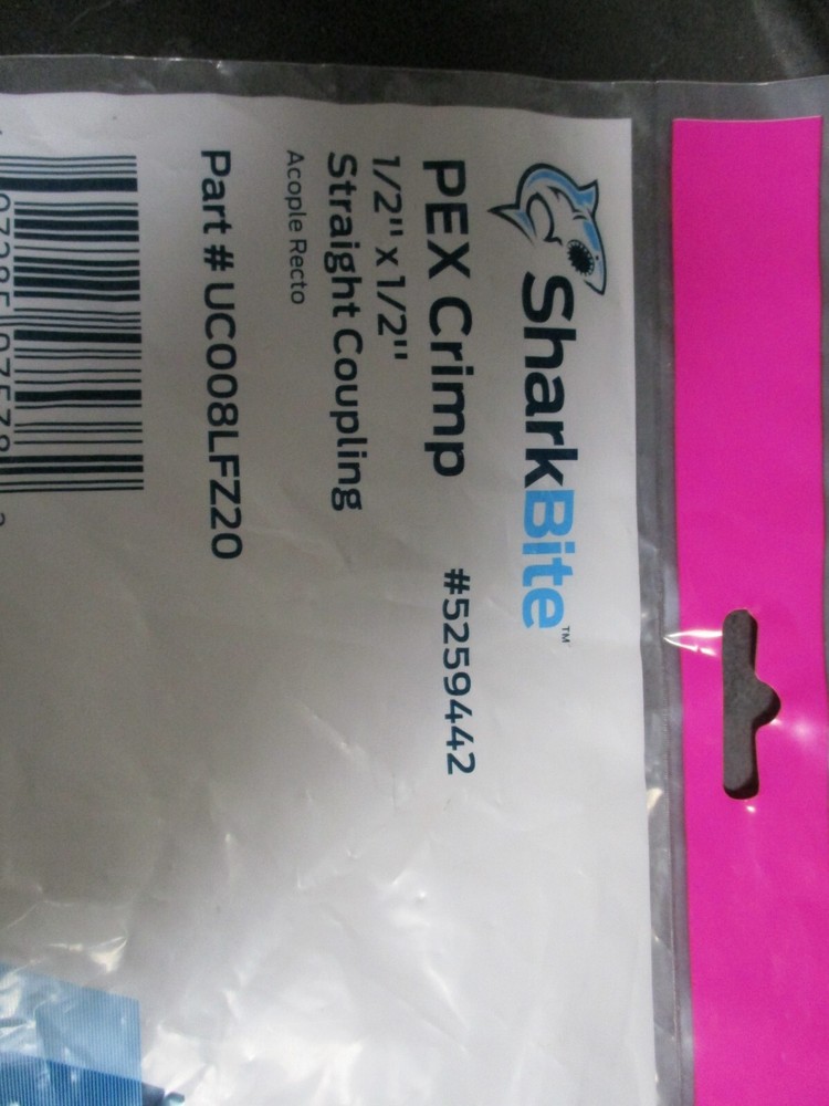 Genuine SharkBite 1/2-in PEX Crimp Brass Coupling (20-Pack)