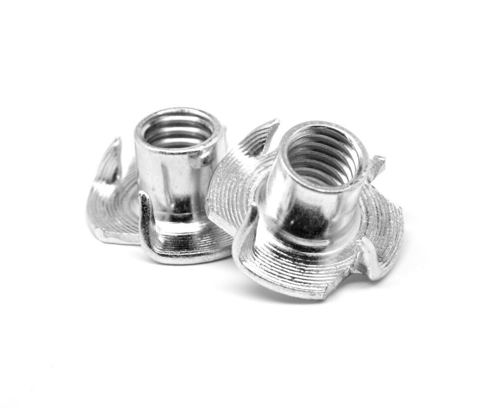 3/8"-16 x 7/16" Coarse Thread Tee Nut 4 Prong Zinc Plated