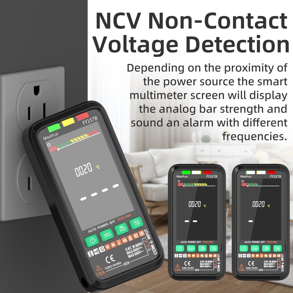 Multimeter Digital, Rechargeable Electrical Tester, NCV Intelligent Multi Tes...