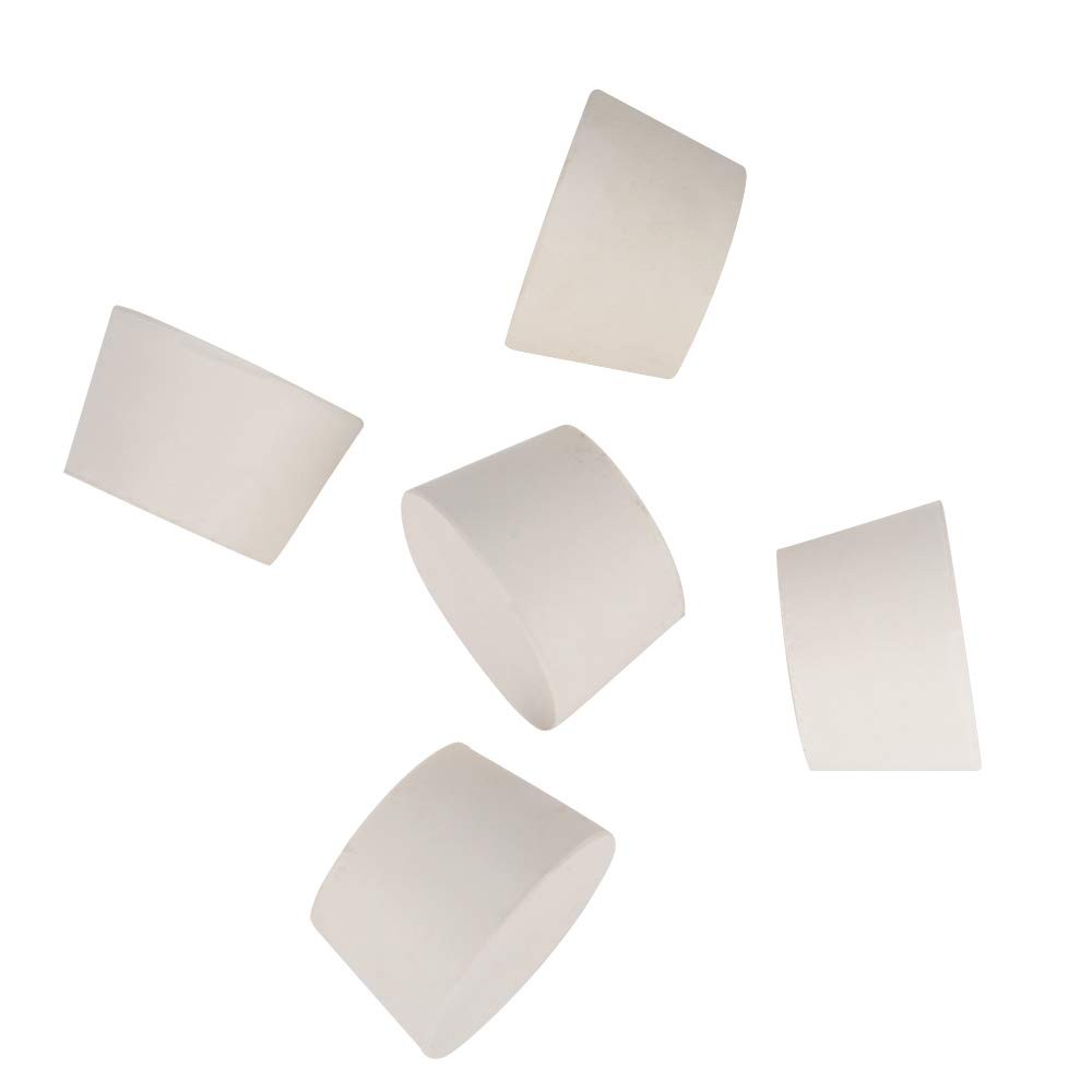 5 Pack 12# White Tapered Lab Seal Solid Rubber Stoppers 2.01x2.48 In
