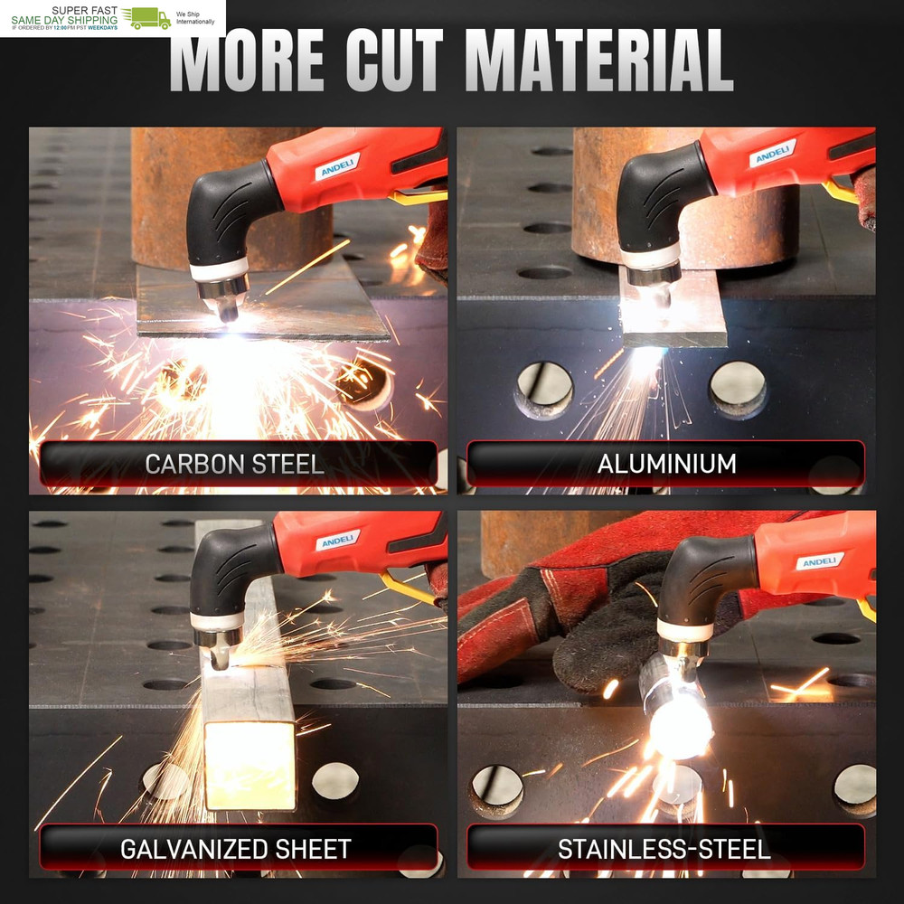 Non-Touch Pilot Arc&High-Frequency Plasma Cutting Machine，3/4 Inch Clean Cut，4.0