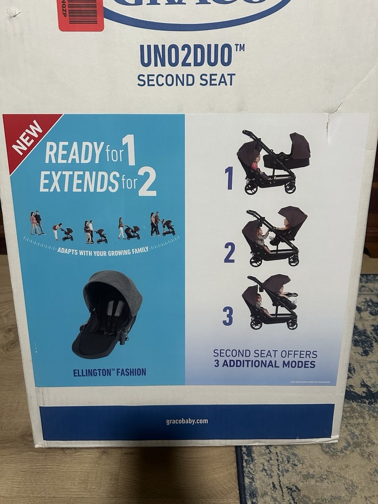 Graco Uno2Duo Stroller Second Seat – Ellington Grey