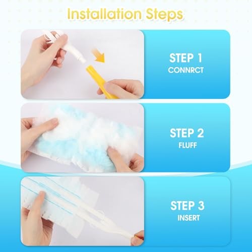 80 Count Disposable Duster Refills for Swiffer with 1 Handle, Microfiber