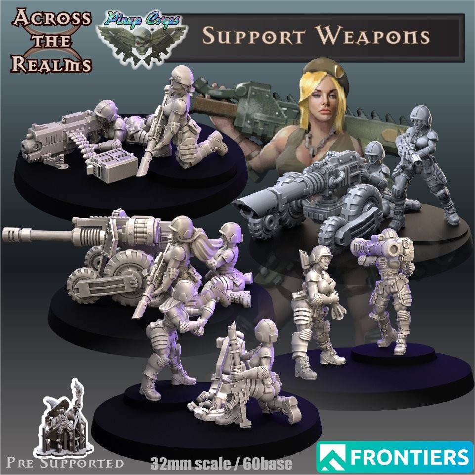 FEMALE CORPS SUPPORT WEAPONS (PIN-UP)