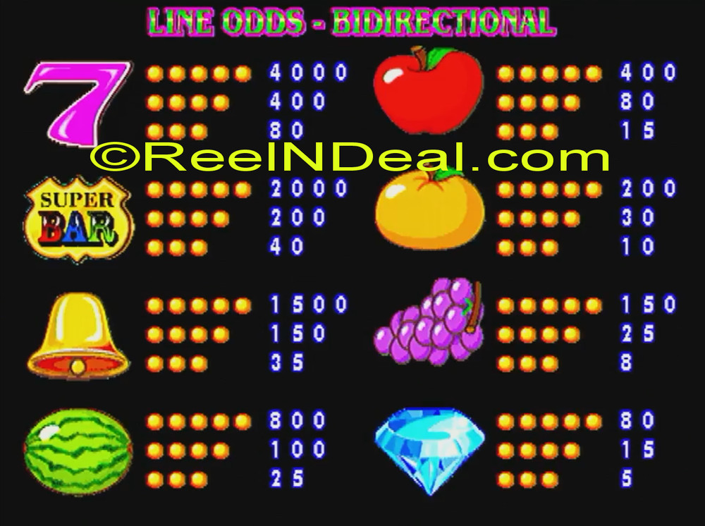 Amcoe Fruit Bonus 3G Cherry Master 25/14 Liner Slot Machine Optional Skill Spin