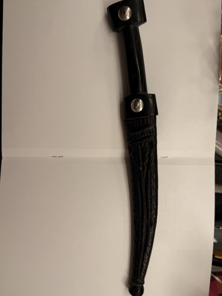 Kurdish Wootz Dagger Buffalo Horn Handle