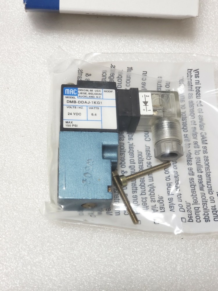 MAC VALVES INC DMB-DDAJ-1KG1 VALVE,SOLENOID VALVE 5.4WATT 120PSI 24VDC, N£W
