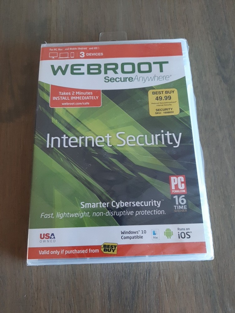 Webroot SecureAnywhere Internet Security - Full Version for Windows & Mac...