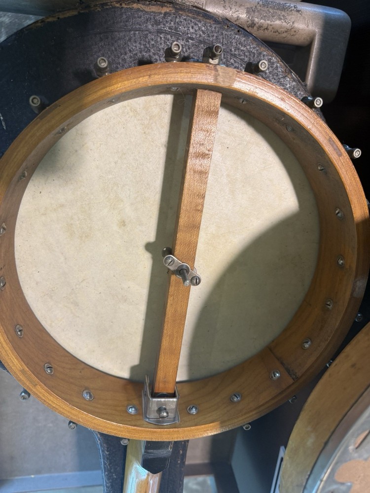 Vintage Early 1900’s Nice 4 String Banjo Decorated Back